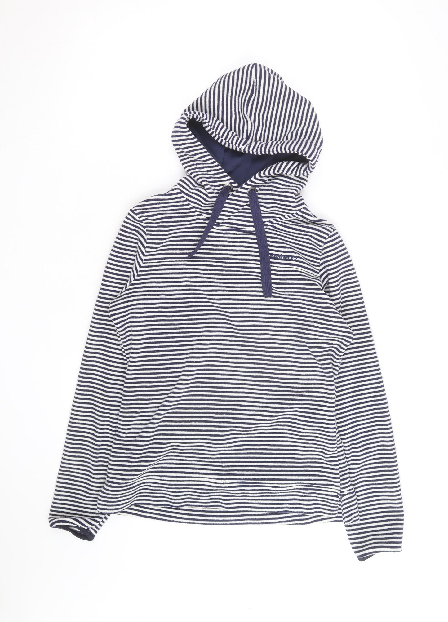 Brasher Womens Navy Striped Pullover Hoodie XS Outdoor Casual