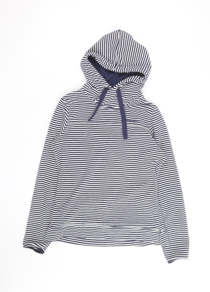 Brasher Womens Navy Striped Pullover Hoodie XS Outdoor Casual