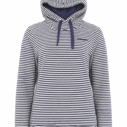 Brasher Womens Navy Striped Pullover Hoodie XS Outdoor Casual