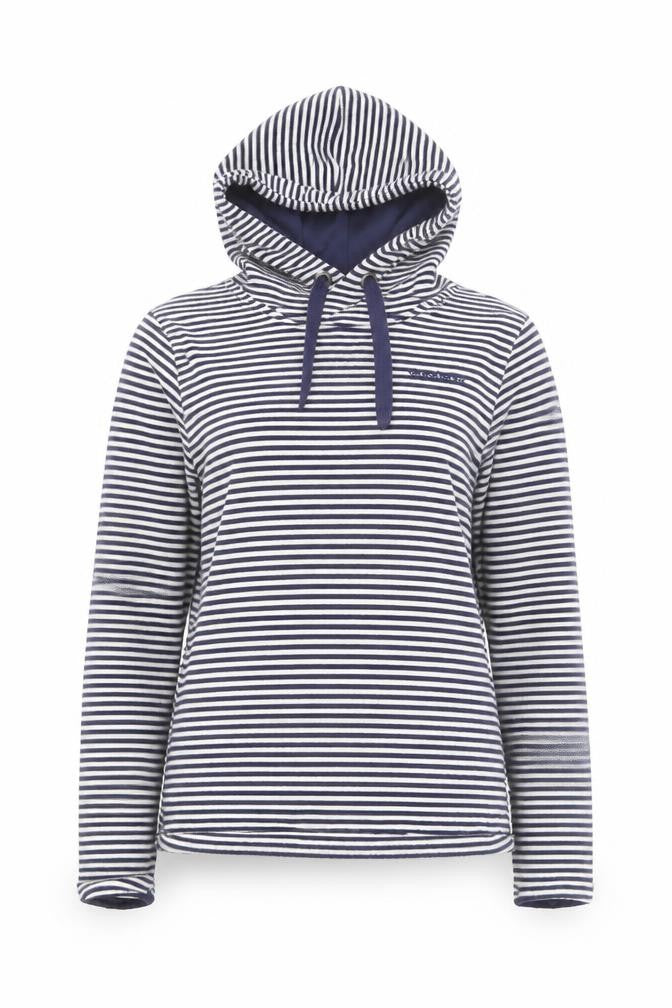 Brasher Womens Navy Striped Pullover Hoodie XS Outdoor Casual