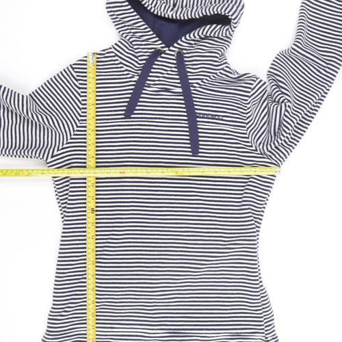 Brasher Womens Navy Striped Pullover Hoodie XS Outdoor Casual