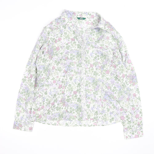Marks and Spencer Womens Multicoloured Floral Cotton Blouse UK 20