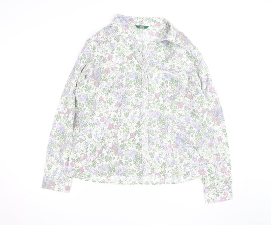 Marks and Spencer Womens Multicoloured Floral Cotton Blouse UK 20