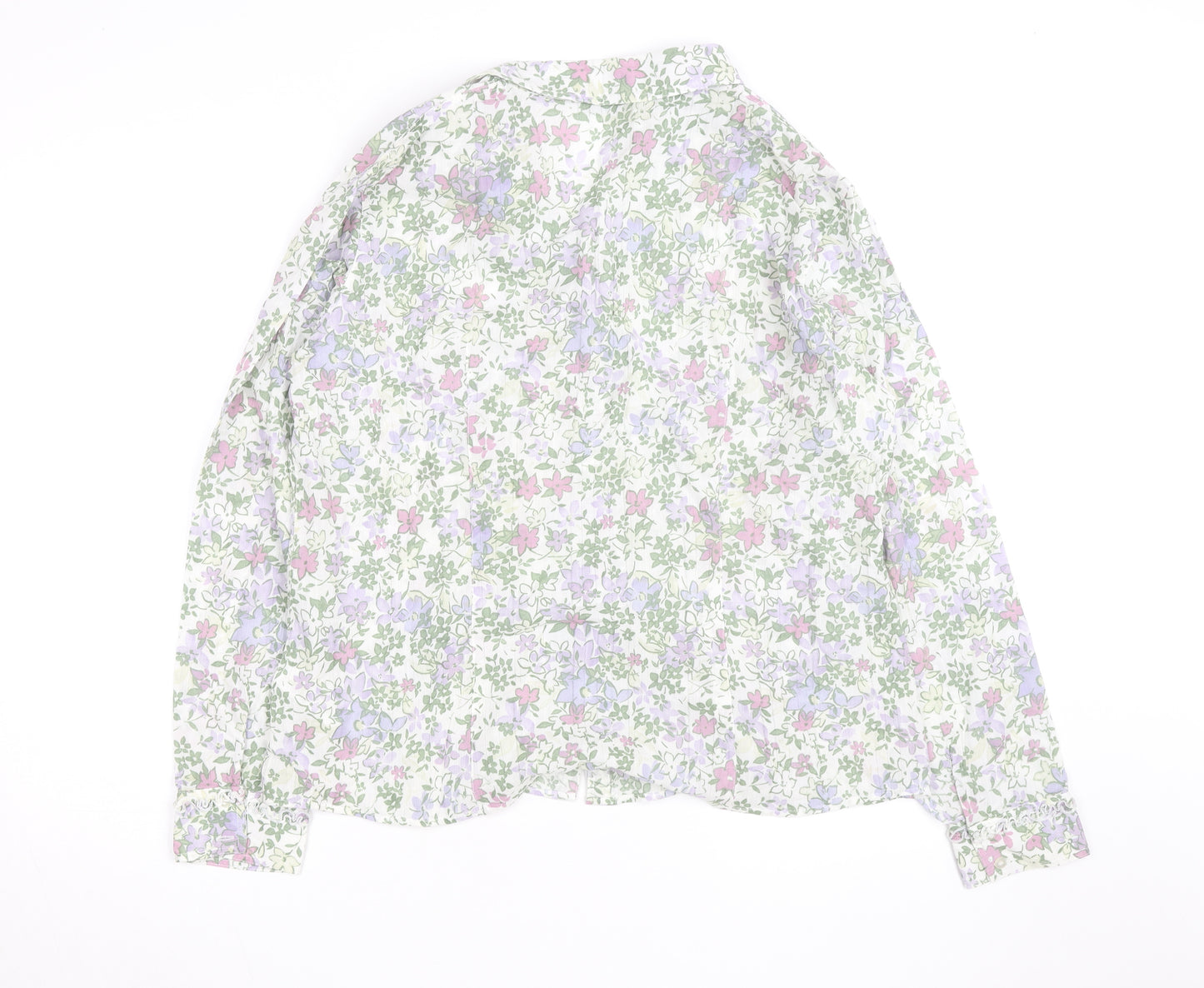 Marks and Spencer Womens Multicoloured Floral Cotton Blouse UK 20