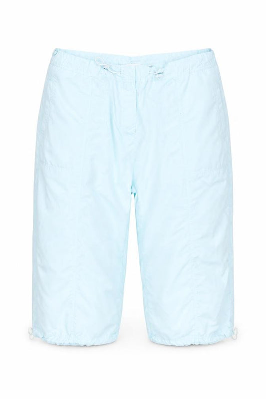 Emilio Blue Drawstring Cargo Bermuda Shorts Women Size 18