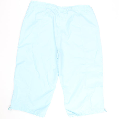 Emilio Blue Drawstring Cargo Bermuda Shorts Women Size 18