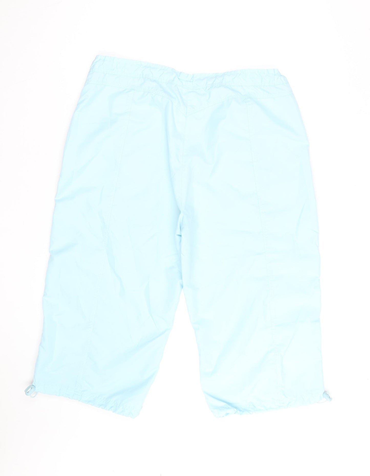 Emilio Blue Drawstring Cargo Bermuda Shorts Women Size 18
