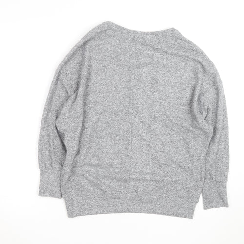 Dorothy Perkins Women's Grey Embroidered Floral Knit Jumper UK14