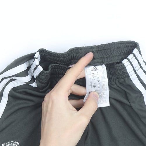 Adidas Boys Black Manchester United Football Shorts 4-5 Years Athletic Fit