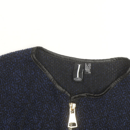 Izabel London Women's Blue 1/4 Zip Knit Jumper Size S 8/10