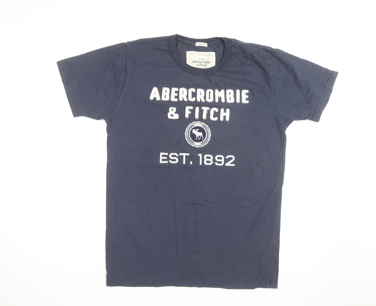 Abercrombie & Fitch Men's Blue XL Muscle Fit Graphic T-Shirt