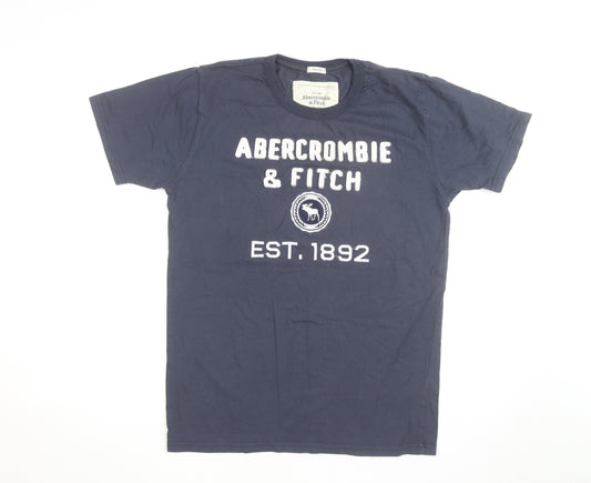 Abercrombie & Fitch Men's Blue XL Muscle Fit Graphic T-Shirt