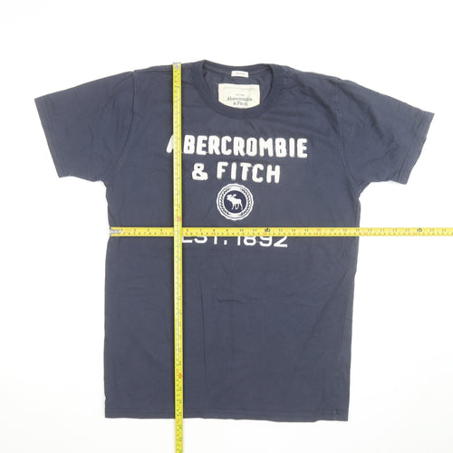 Abercrombie & Fitch Men's Blue XL Muscle Fit Graphic T-Shirt
