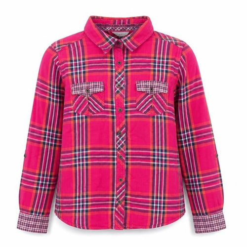 Falmer Heritage Women's Pink Plaid Cotton Button-Up Shirt Size 12
