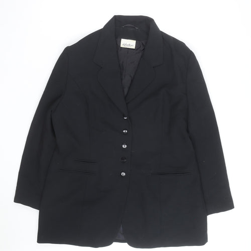 Definitions Women's Black Size 18 Classic Tailored Blazer