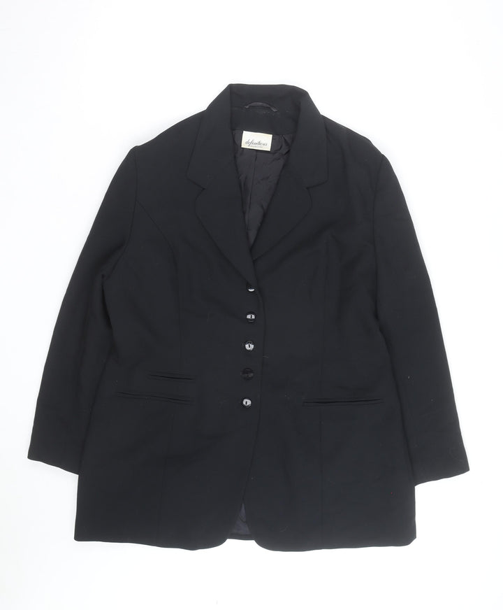 Definitions Women's Black Size 18 Classic Tailored Blazer