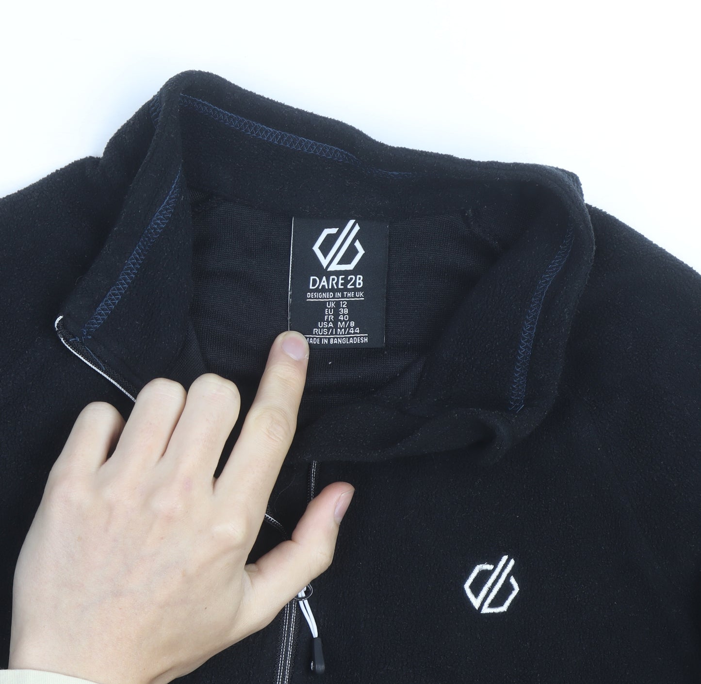 Dare 2B Mens Black Fleece Half Zip Pullover Sweatshirt M