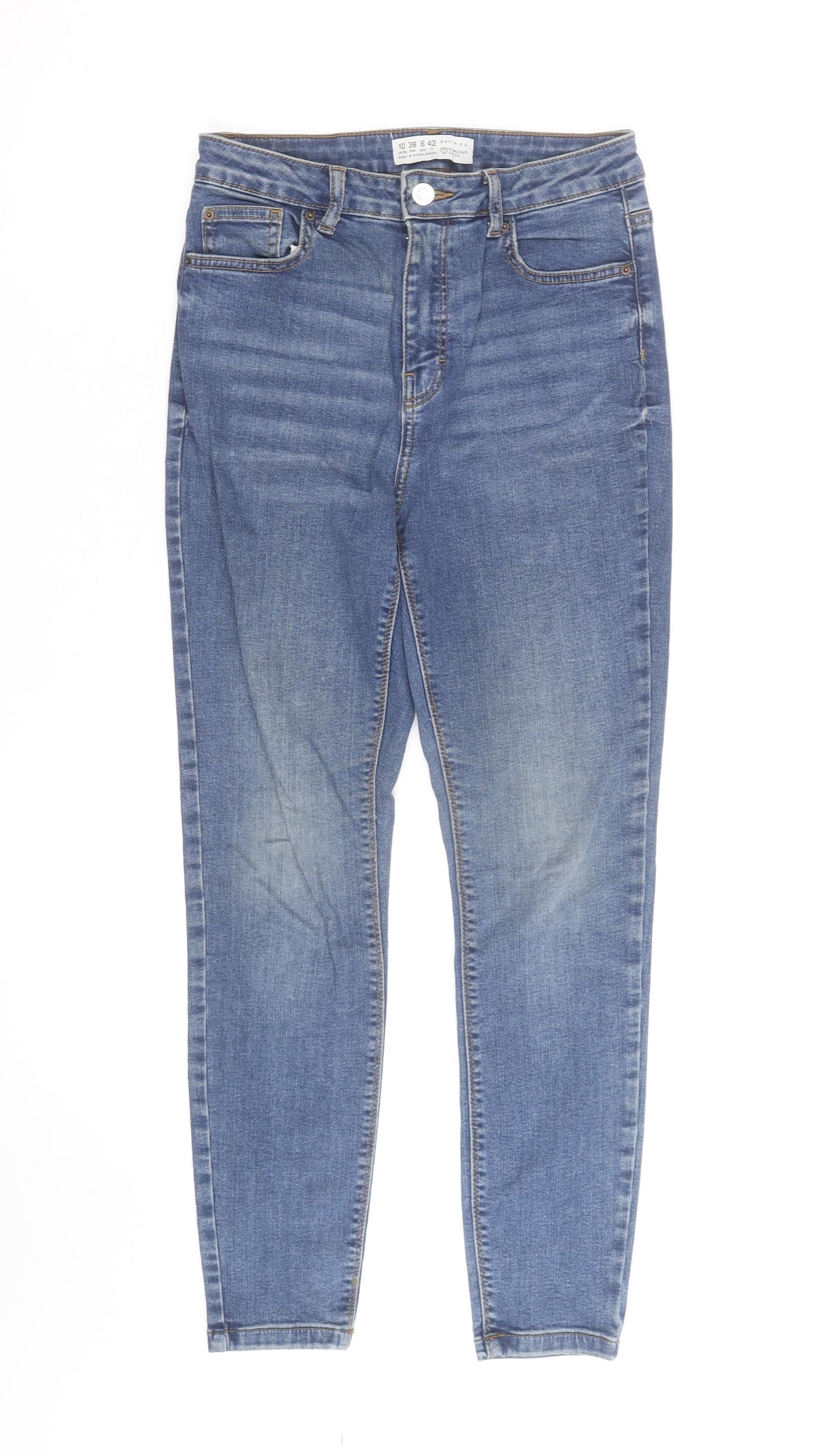 Primark Women Blue Skinny Stretch Denim Jeans Size 10