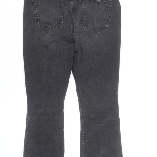 Primark Women’s Black Flared Denim Jeans Size 14 Regular Stretch Fit