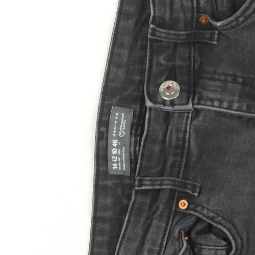 Primark Women’s Black Flared Denim Jeans Size 14 Regular Stretch Fit