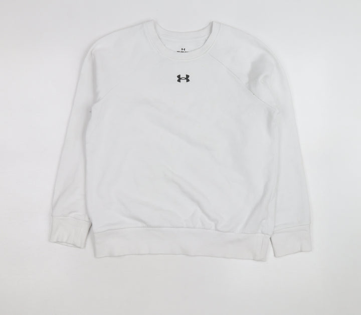 Under Armour Mens White XS Crew Neck Pullover Sweatshirt