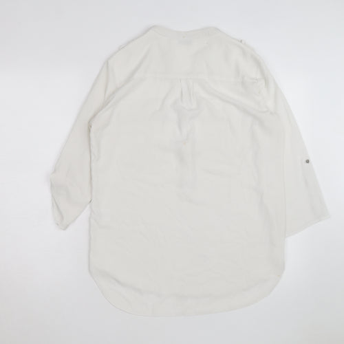 Paraphrase Women's White 3/4 Sleeve V-Neck Blouse Size 12