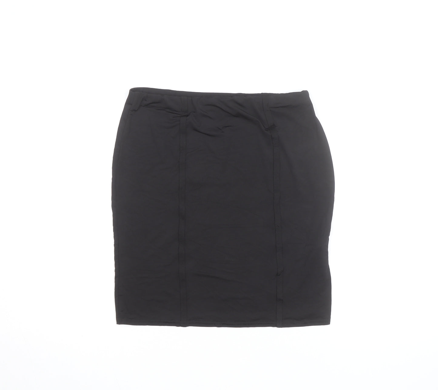 PrettyLittleThing Women Black Size 12 Straight Pencil Skirt