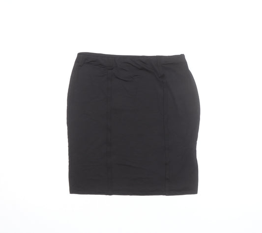 PrettyLittleThing Women Black Size 12 Straight Pencil Skirt