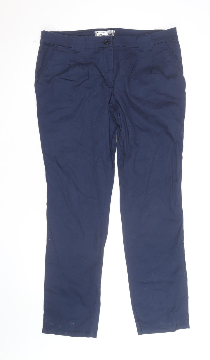 bpc Bonprix Collection Men's Blue Chino Trousers Size L Cotton Blend