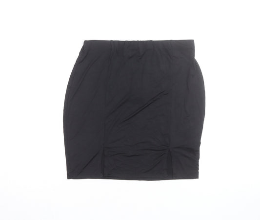 Boohoo Women Black Size 10 High Waist Pencil Skirt