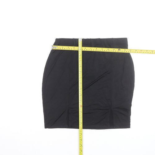Boohoo Women Black Size 10 High Waist Pencil Skirt