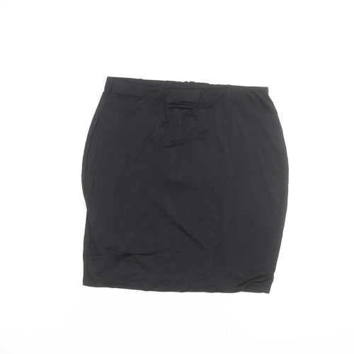 Boohoo Women Black Size 10 High Waist Pencil Skirt