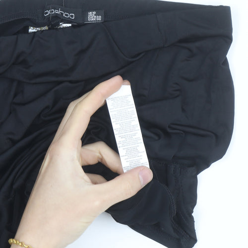 Boohoo Women Black Size 10 High Waist Pencil Skirt