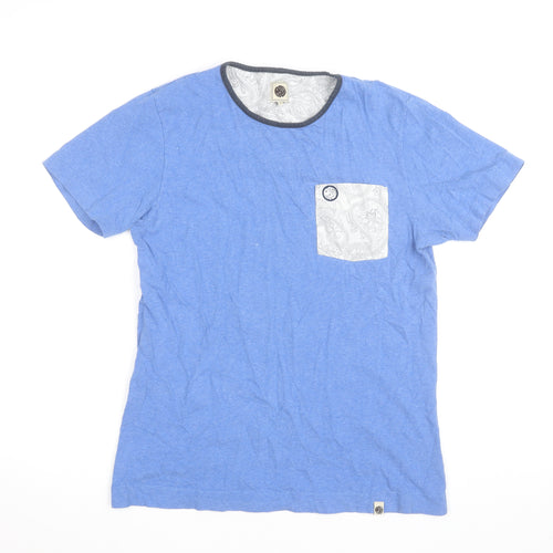 Pepe Jeans Men's Blue Crew Neck Cotton T-Shirt Size S