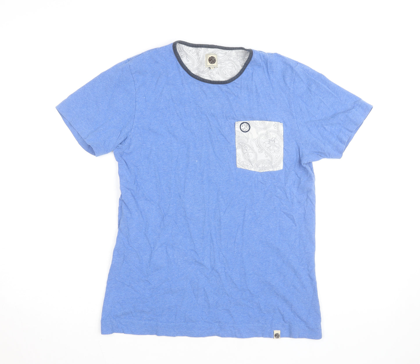 Pepe Jeans Men's Blue Crew Neck Cotton T-Shirt Size S