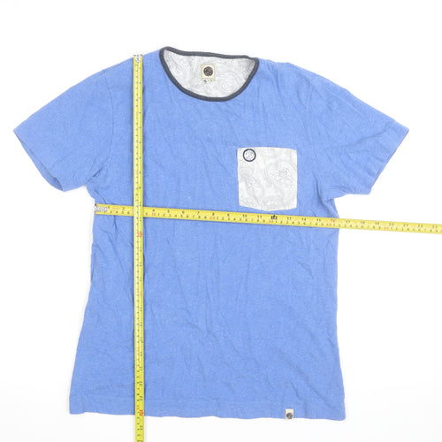 Pepe Jeans Men's Blue Crew Neck Cotton T-Shirt Size S