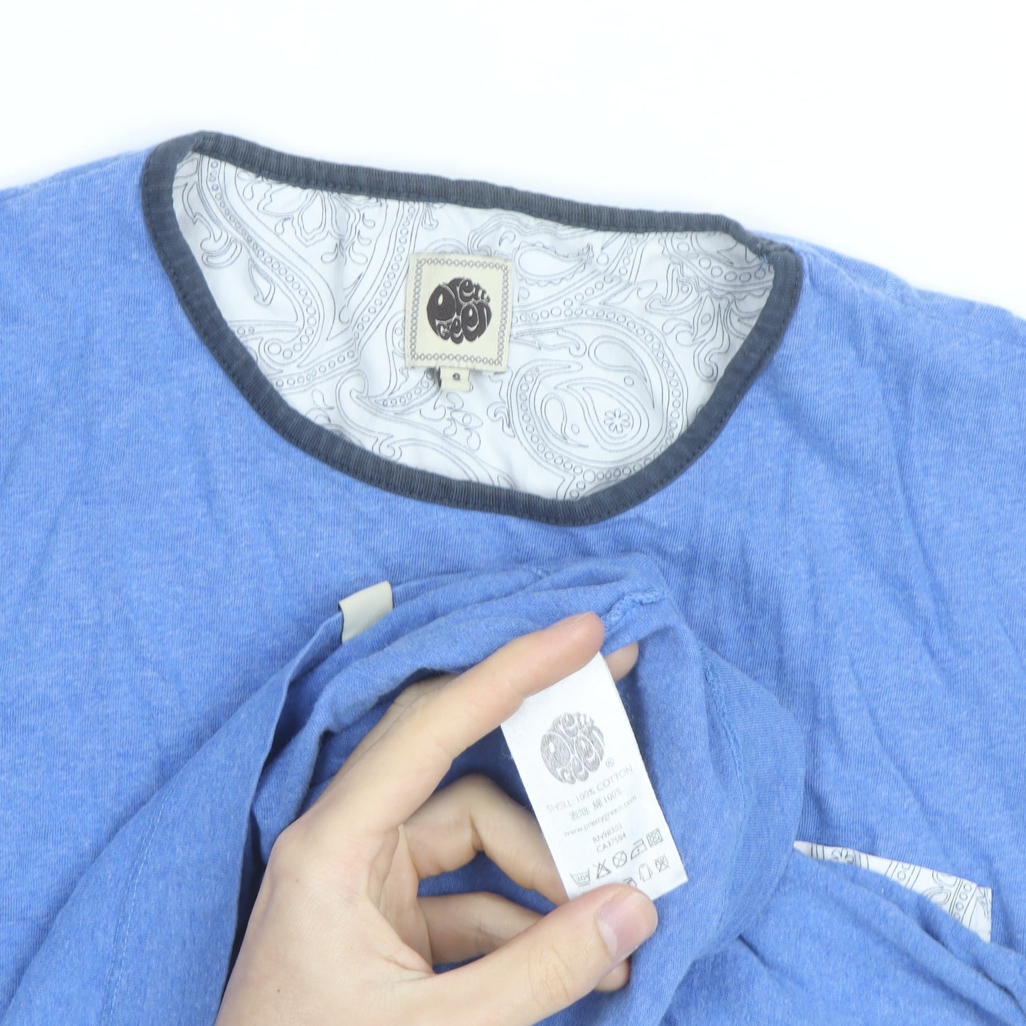 Pepe Jeans Men's Blue Crew Neck Cotton T-Shirt Size S