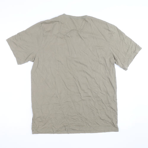 BOSS Men's Beige XL Crew Neck Cotton Jersey T-Shirt