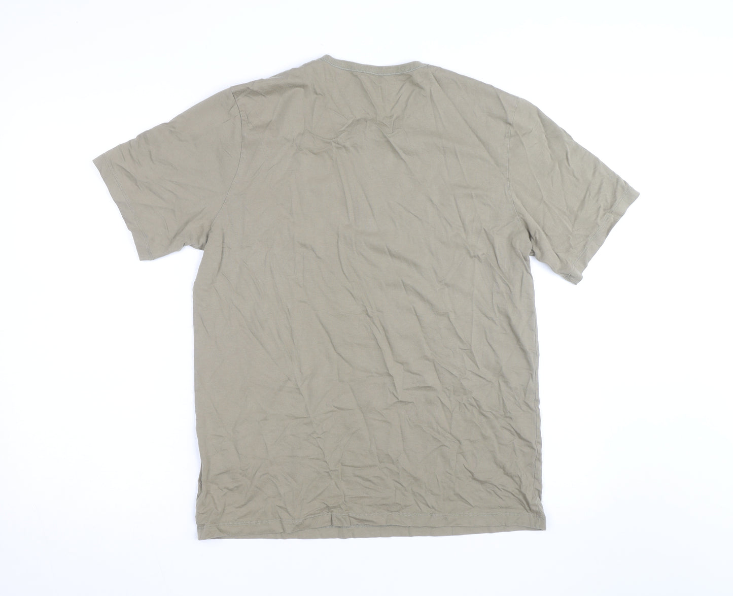 BOSS Men's Beige XL Crew Neck Cotton Jersey T-Shirt