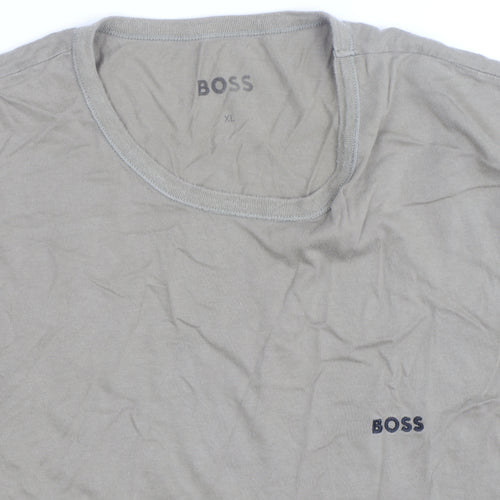 BOSS Men's Beige XL Crew Neck Cotton Jersey T-Shirt
