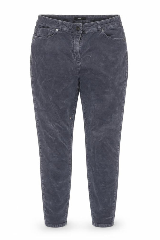 George Women Grey Corduroy Skinny Jeans Size 14 Mid Rise