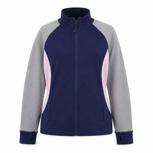Active Womens Blue Track Jacket Size 12 Full Zip Lightweight