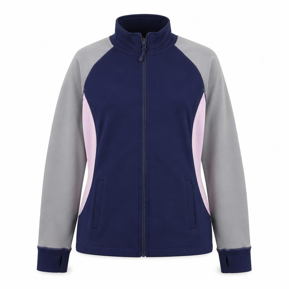Active Womens Blue Track Jacket Size 12 Full Zip Lightweight