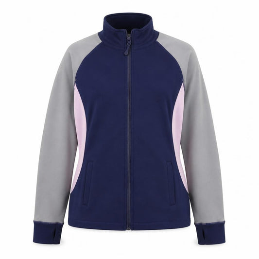 Active Womens Blue Track Jacket Size 12 Full Zip Lightweight