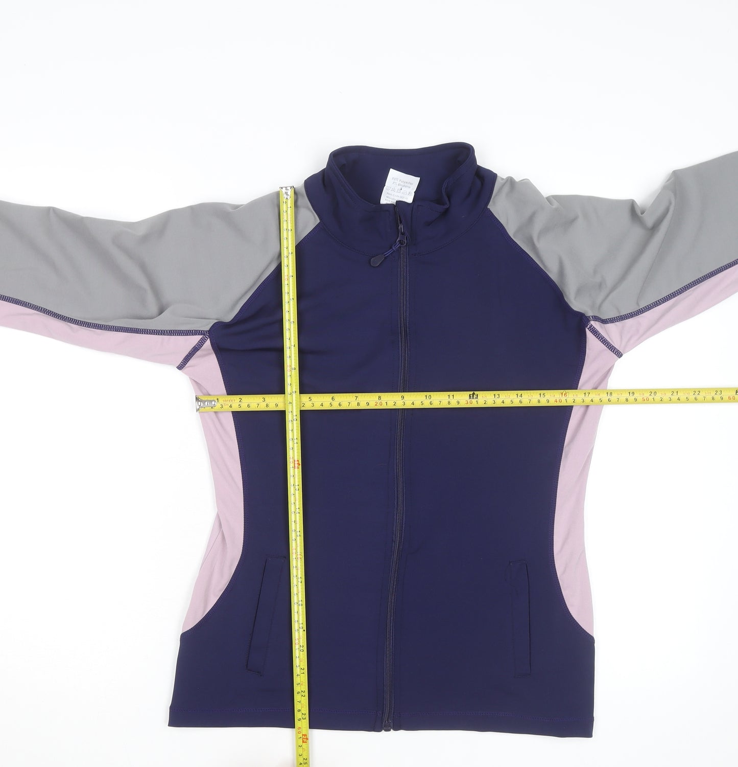 Active Womens Blue Track Jacket Size 12 Full Zip Lightweight