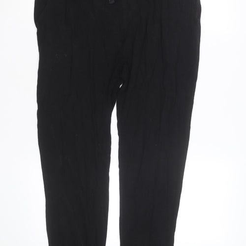 Next Women’s Black Cotton Jogger Trousers L Regular Fit