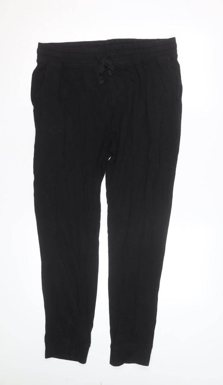 Next Women’s Black Cotton Jogger Trousers L Regular Fit