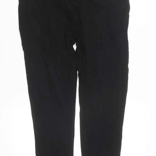 Next Women’s Black Cotton Jogger Trousers L Regular Fit