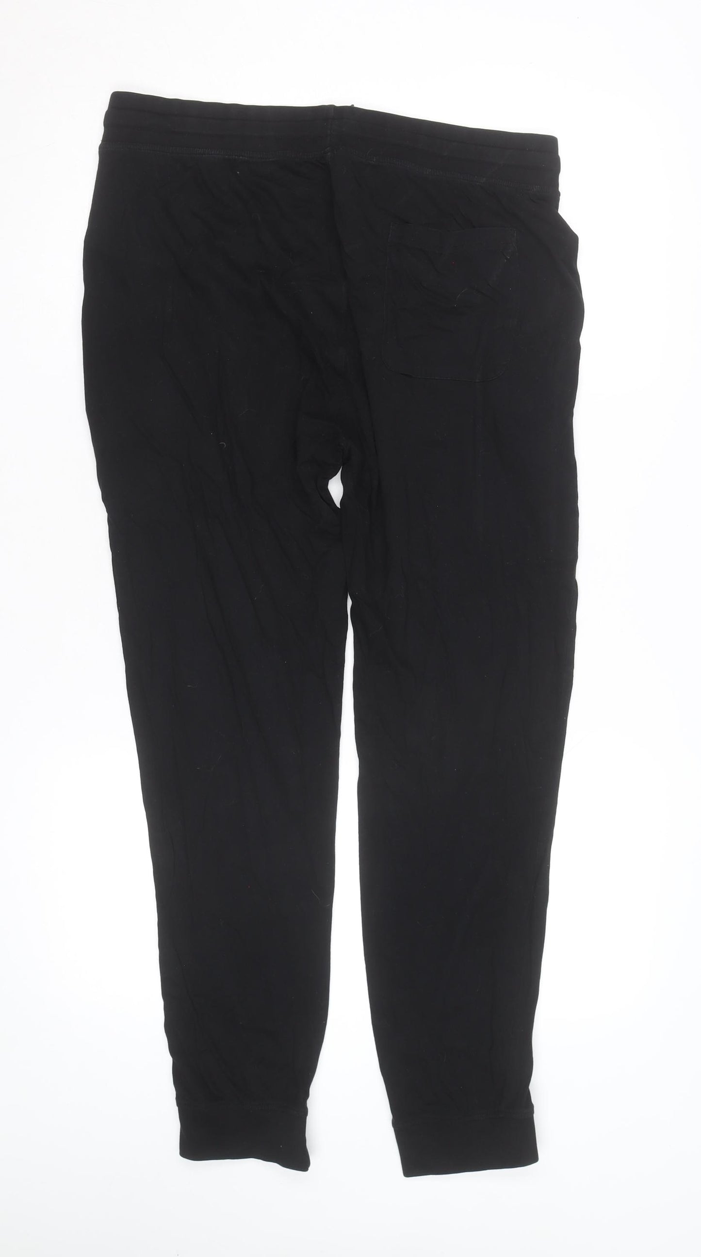 Next Women’s Black Cotton Jogger Trousers L Regular Fit