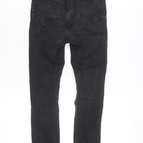 Denim Co. Women Black High Rise Distressed Skinny Jeans Size 6
